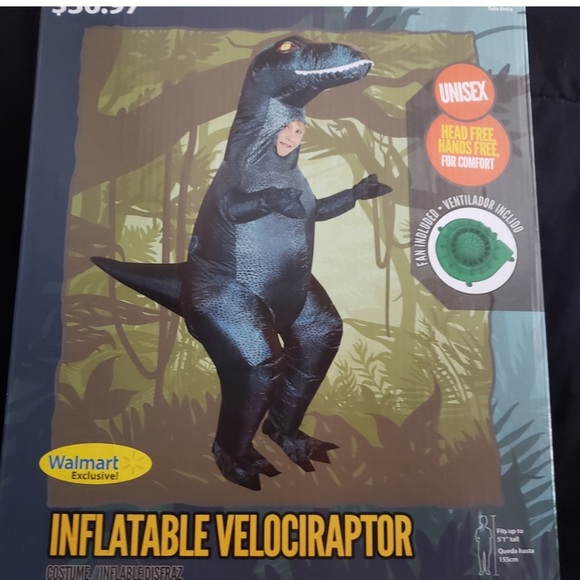 Costumes Velociraptor Inflatable Halloween Costume New Jurassic Park